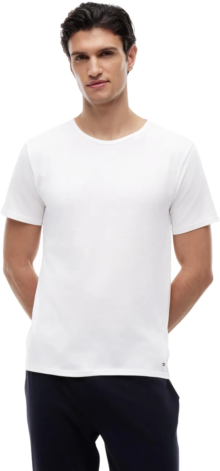 Tommy Hilfiger T-shirt uomo girocollo stretch 3 pezzi bianca M