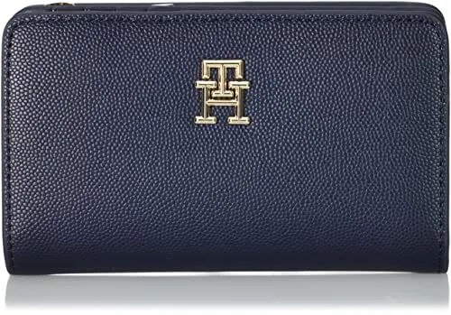 Tommy Hilfiger TH Timeless Med Bi Fold Grande portafoglio donna blu PU