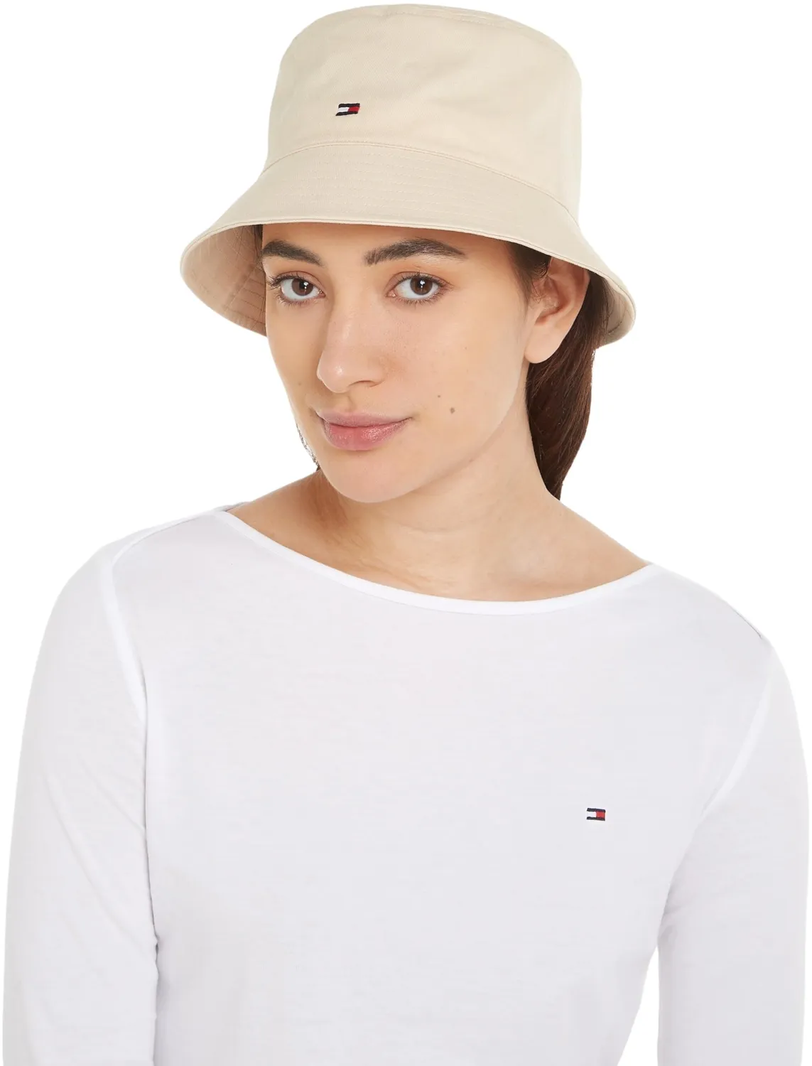 Tommy Hilfiger Essential Flag Bucket cappello donna in cotone