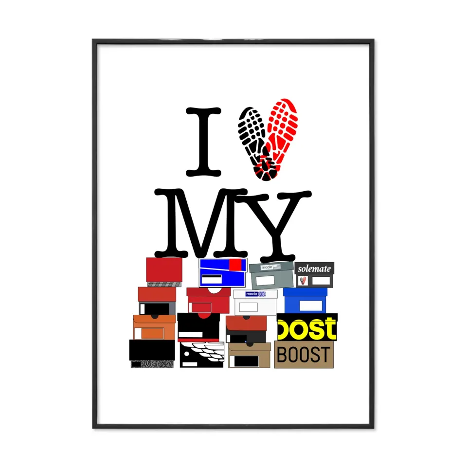 Solemate I Love Sneakers stampa 25x35 carta
