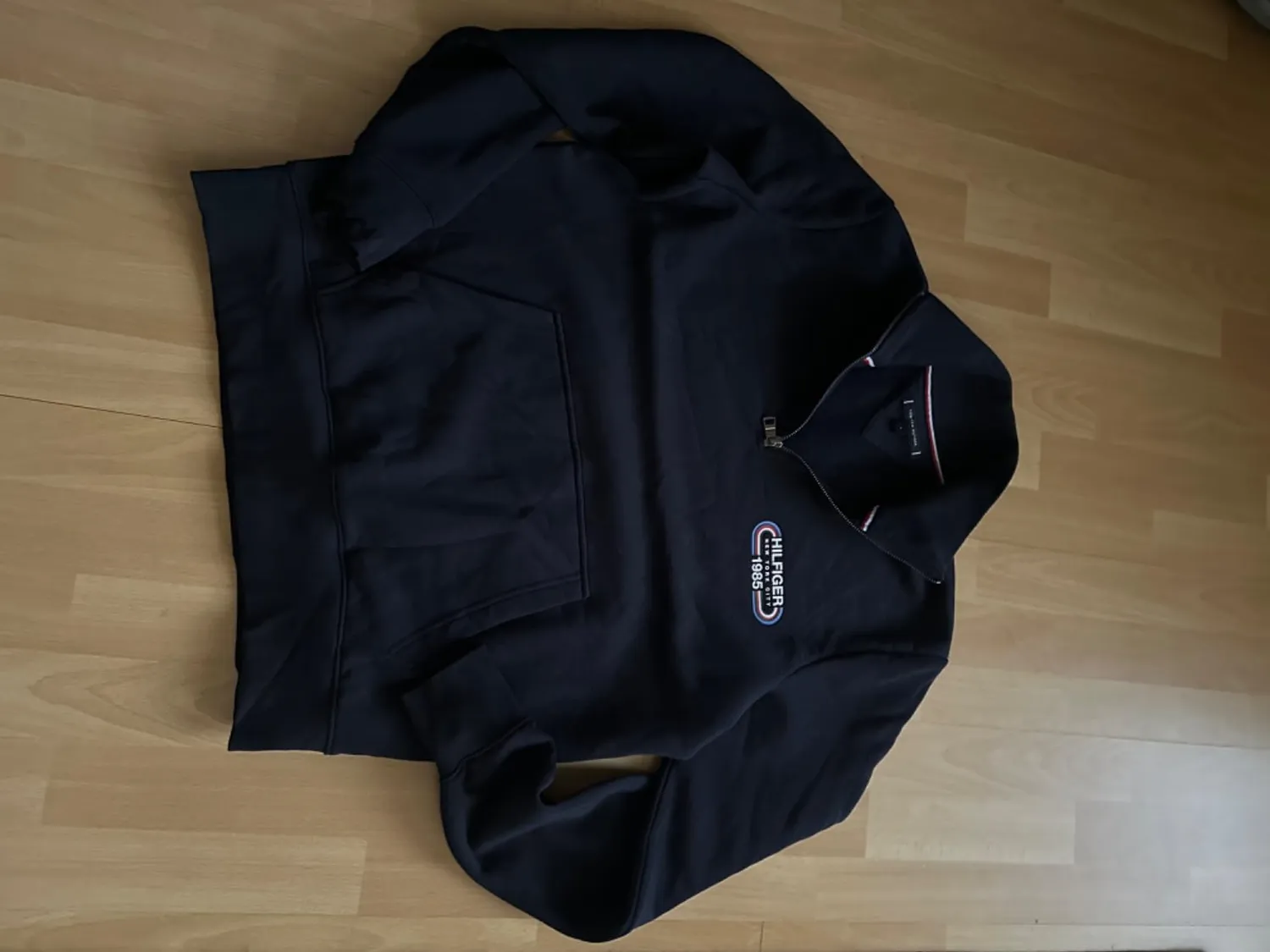 Tommy Hilfiger felpa uomo mezza zip con cerniera