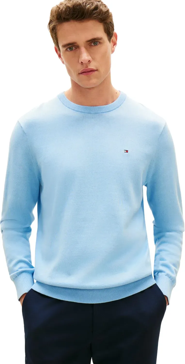 Tommy Hilfiger Essential Cotton pullover girocollo blu L