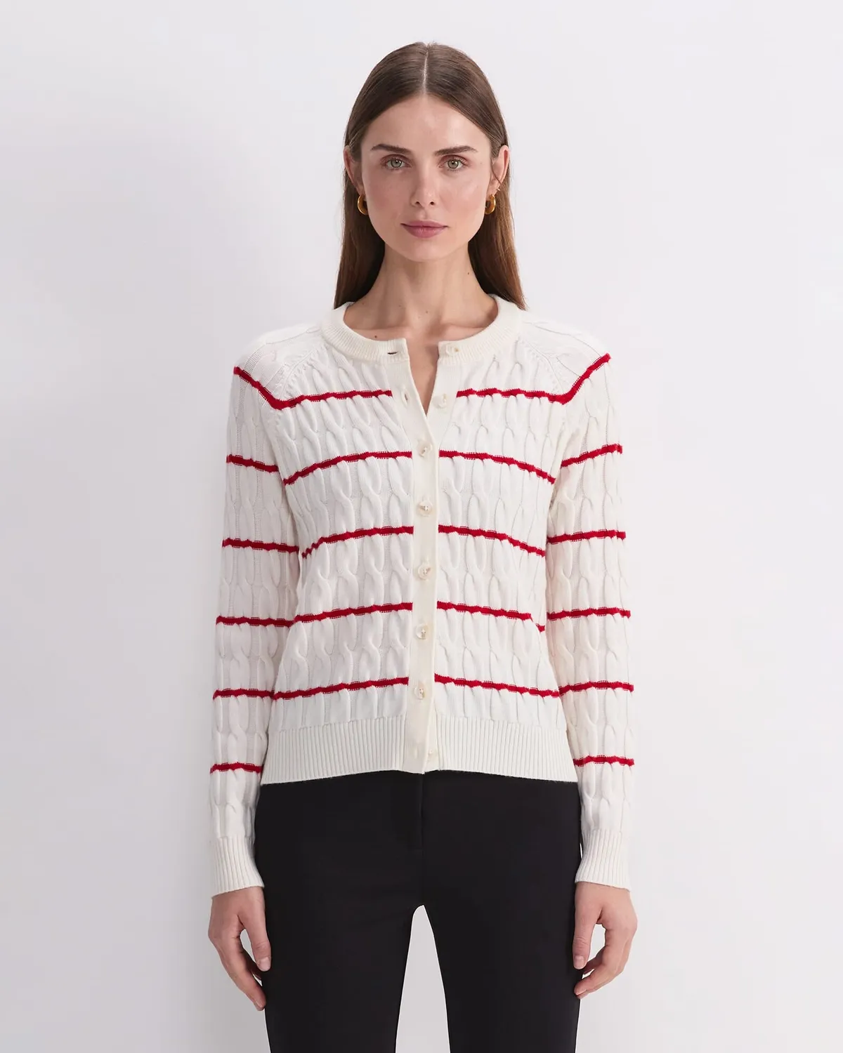 Sportscraft Merino Cable cardigan lana trecce unisex