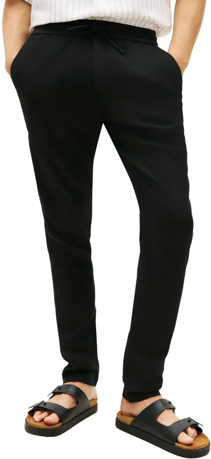 Tommy Hilfiger Harlem MW0MW42336 pantaloni chino beige lino