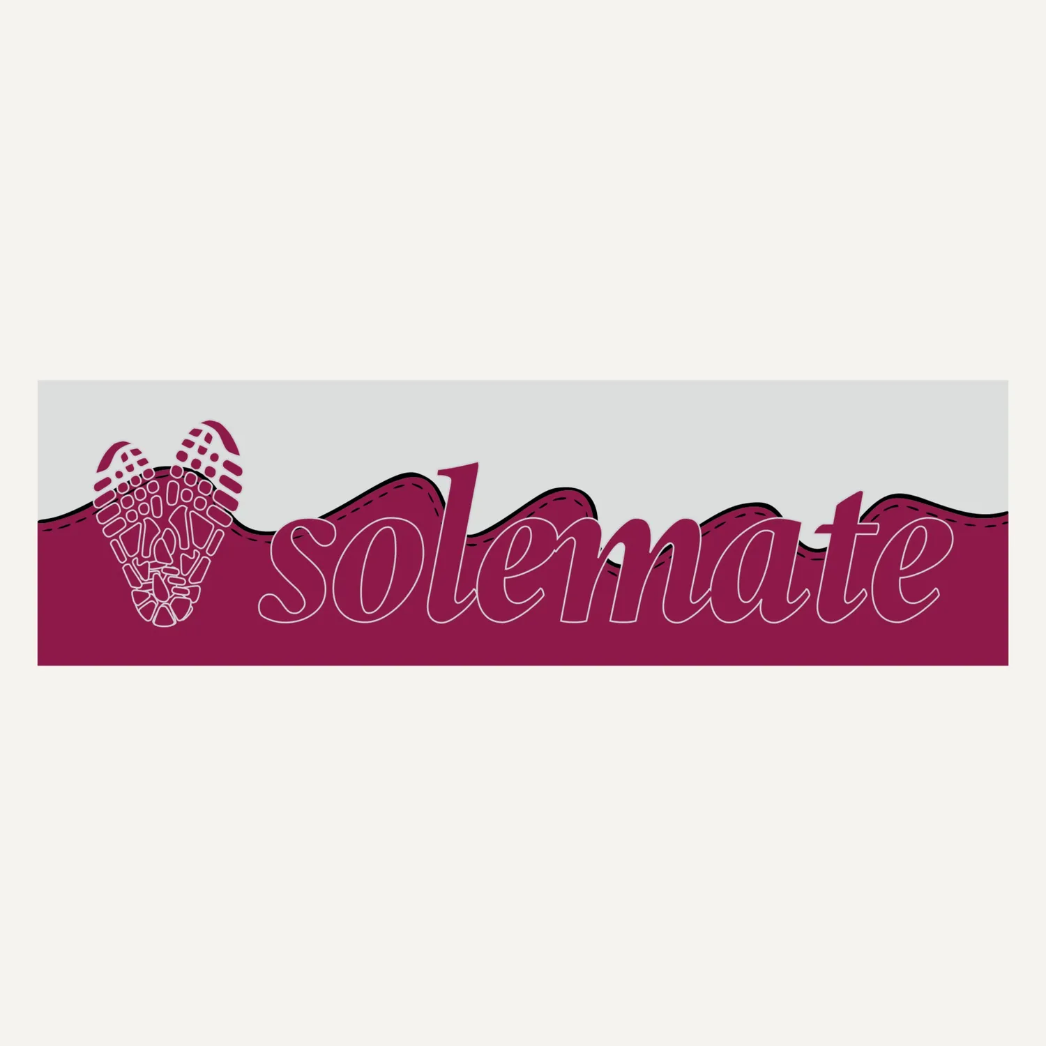 Solemate Wave Maroon Box Logo t-shirt off white S