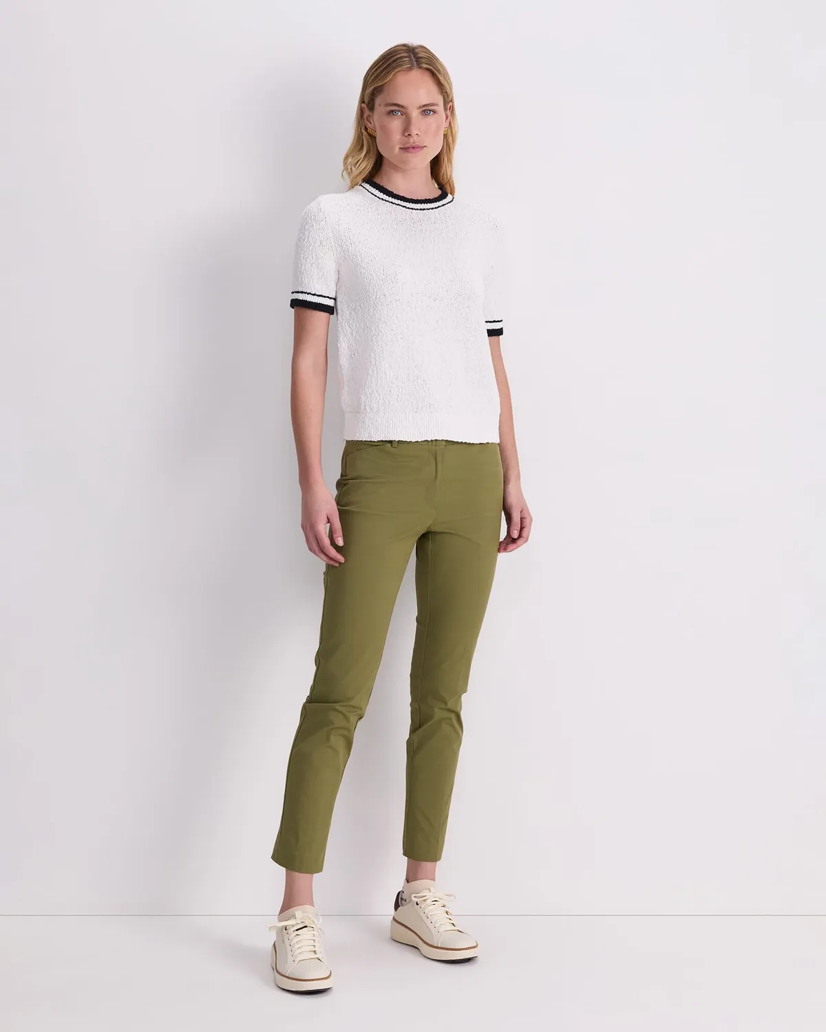 Sportscraft Cotton Crew Neck Knit maglione cotone donna