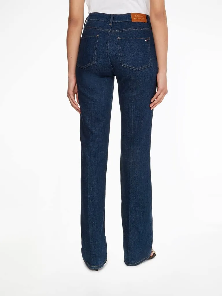 Tommy Hilfiger Bootcut Jeans Donna Denim Blu Gamba Svasata