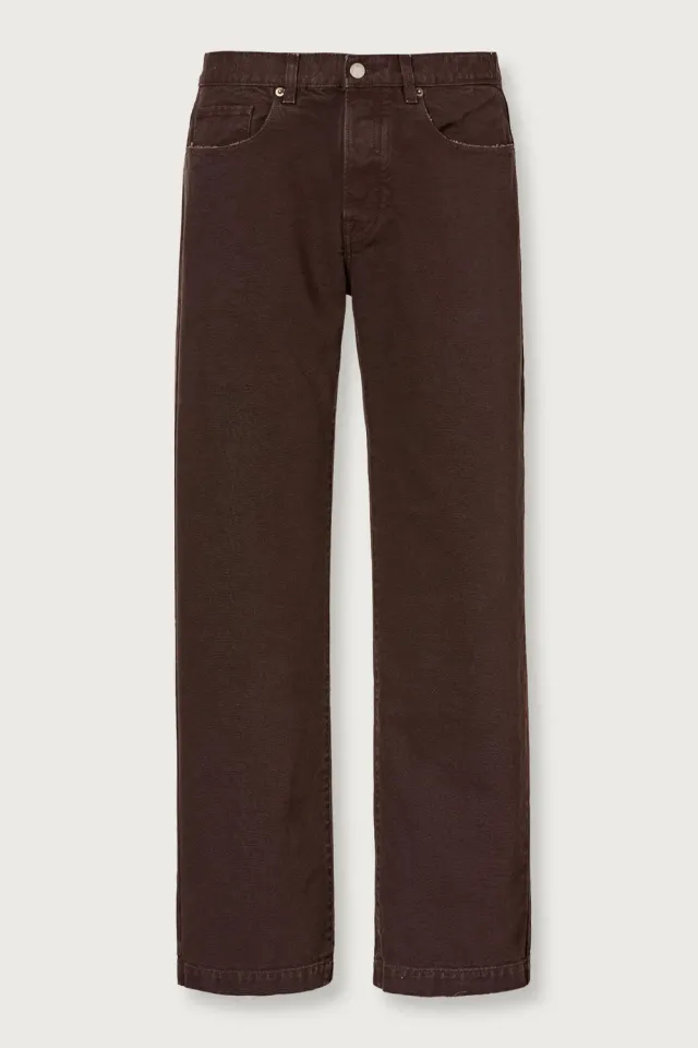 Massimo Alba Oceano pantaloni uomo mahogany canvas cotone