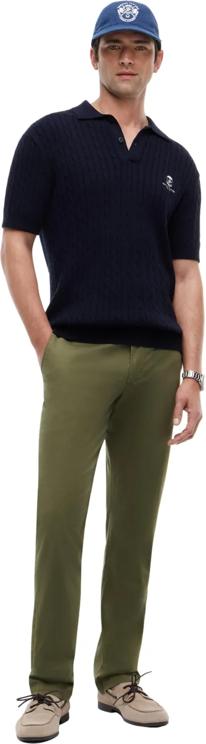 Tommy Hilfiger Denton chino uomo verde 36W/32L straight fit