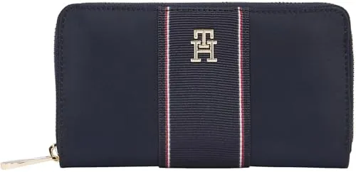 Tommy Hilfiger Poppy Portafoglio Donna con Zip Blu Space Blue