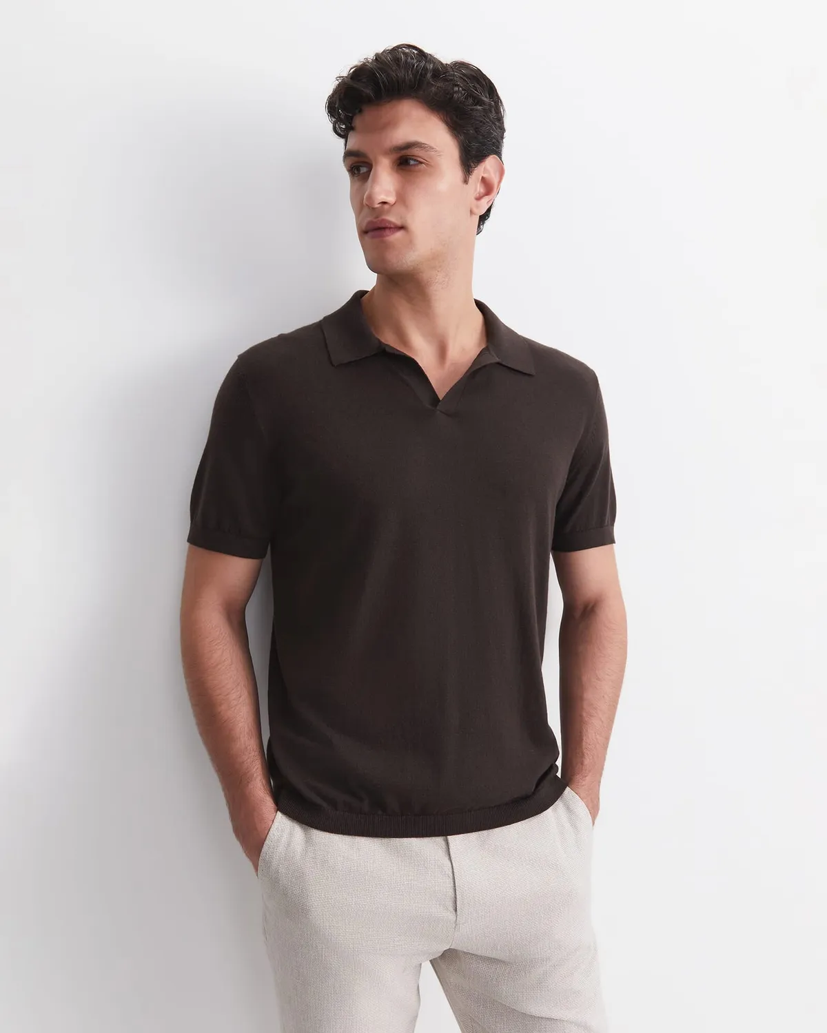 Sportscraft Ojas Knit Polo polo uomo cotone seta cashmere