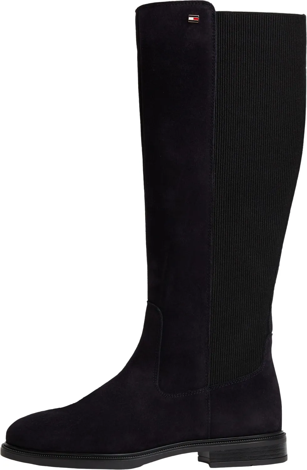 Tommy Hilfiger Enamel Flag Suede FW0FW09574 stivali Chelsea donna nero