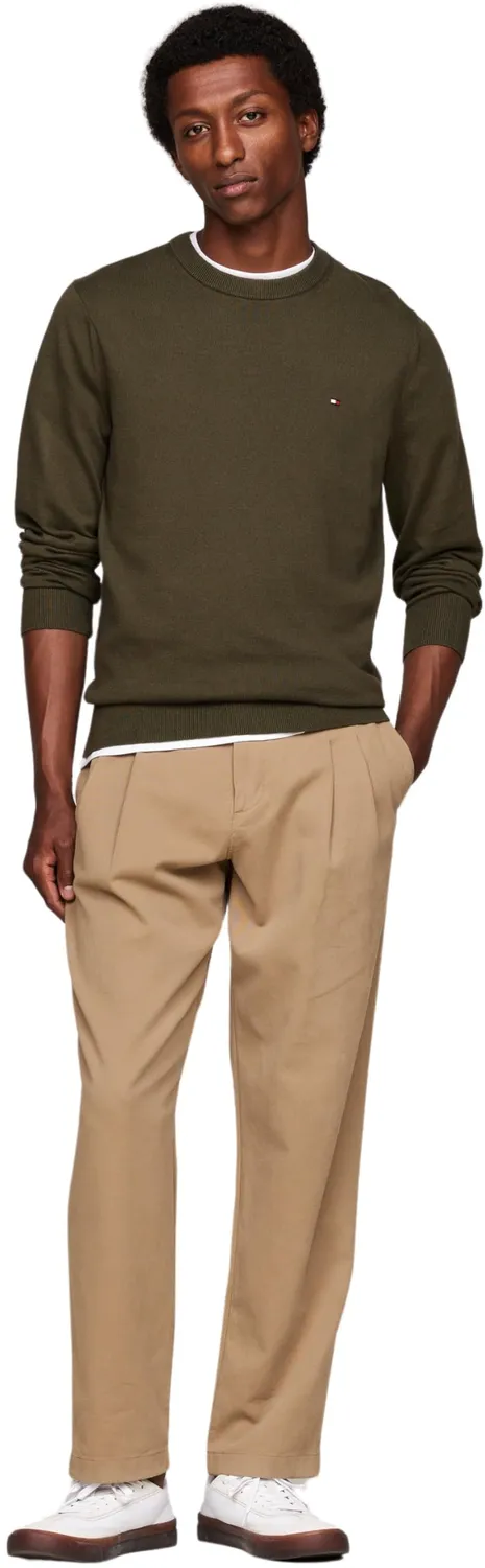 Tommy Hilfiger Crew Neck pullover uomo verde Army Green 3XL