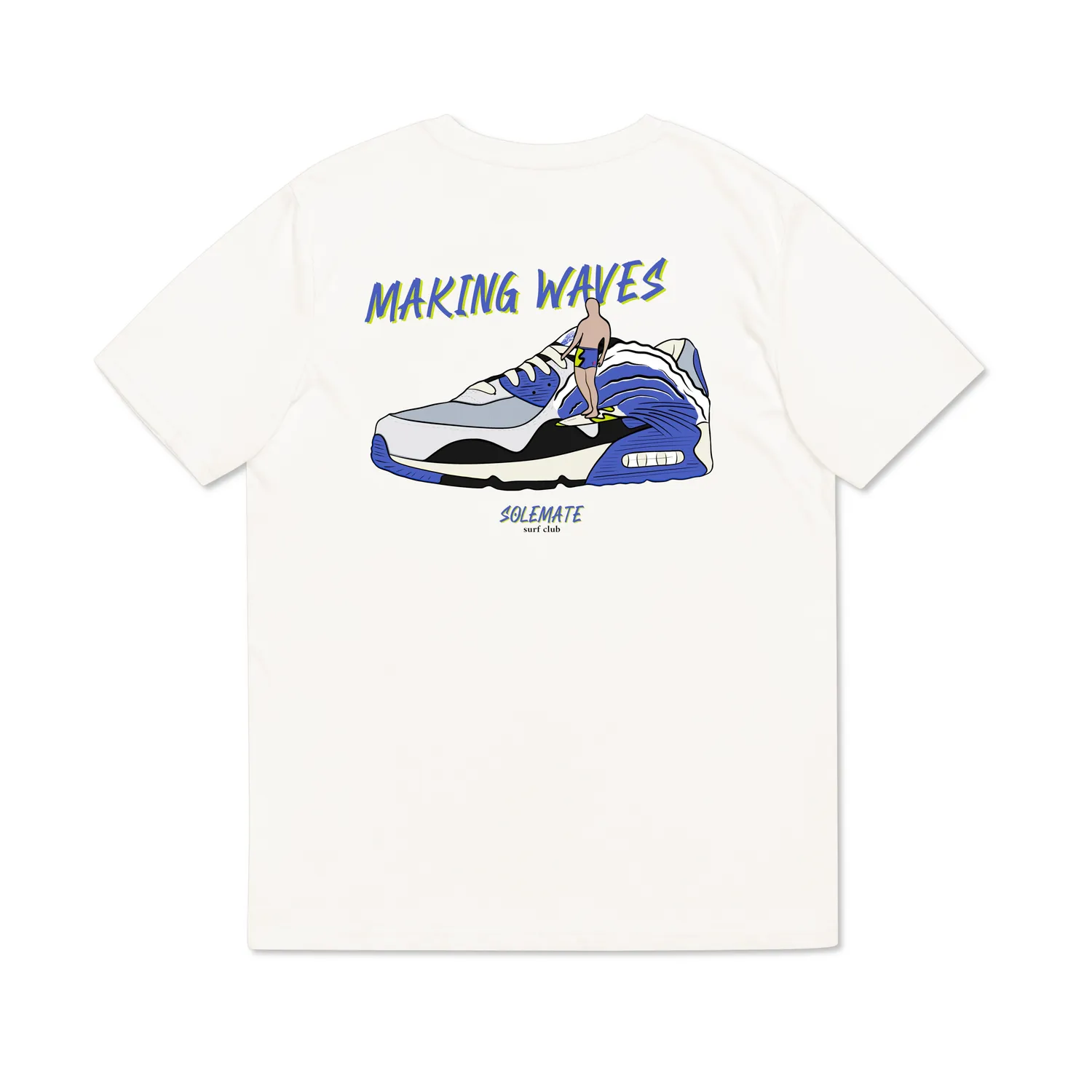Solemate Sapphire Wave t-shirt panna cotone organico