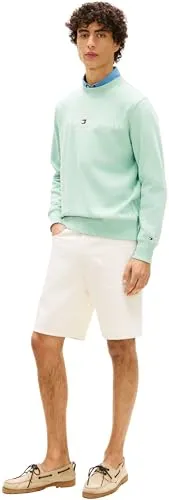 Tommy felpa logo uomo verde Crushed Mint L girocollo