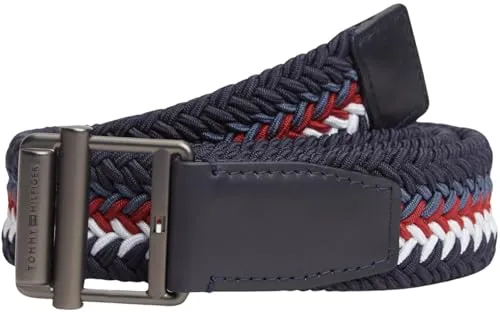 Tommy Hilfiger Roller Buckle Webbing cintura uomo beige 90