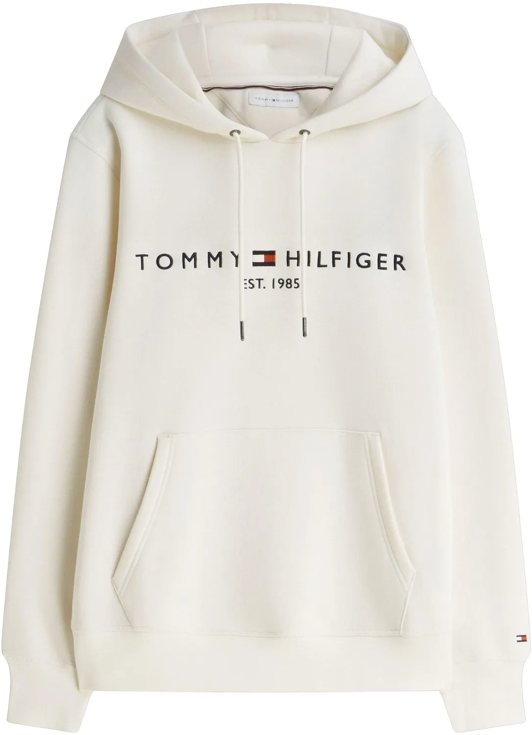 Tommy Hilfiger Tommy Logo felpa con cappuccio Ivory Petal M cotone