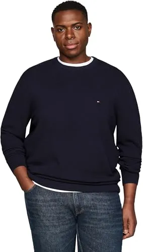 Tommy Hilfiger Essential Structure Maglione Uomo Blu Desert Sky