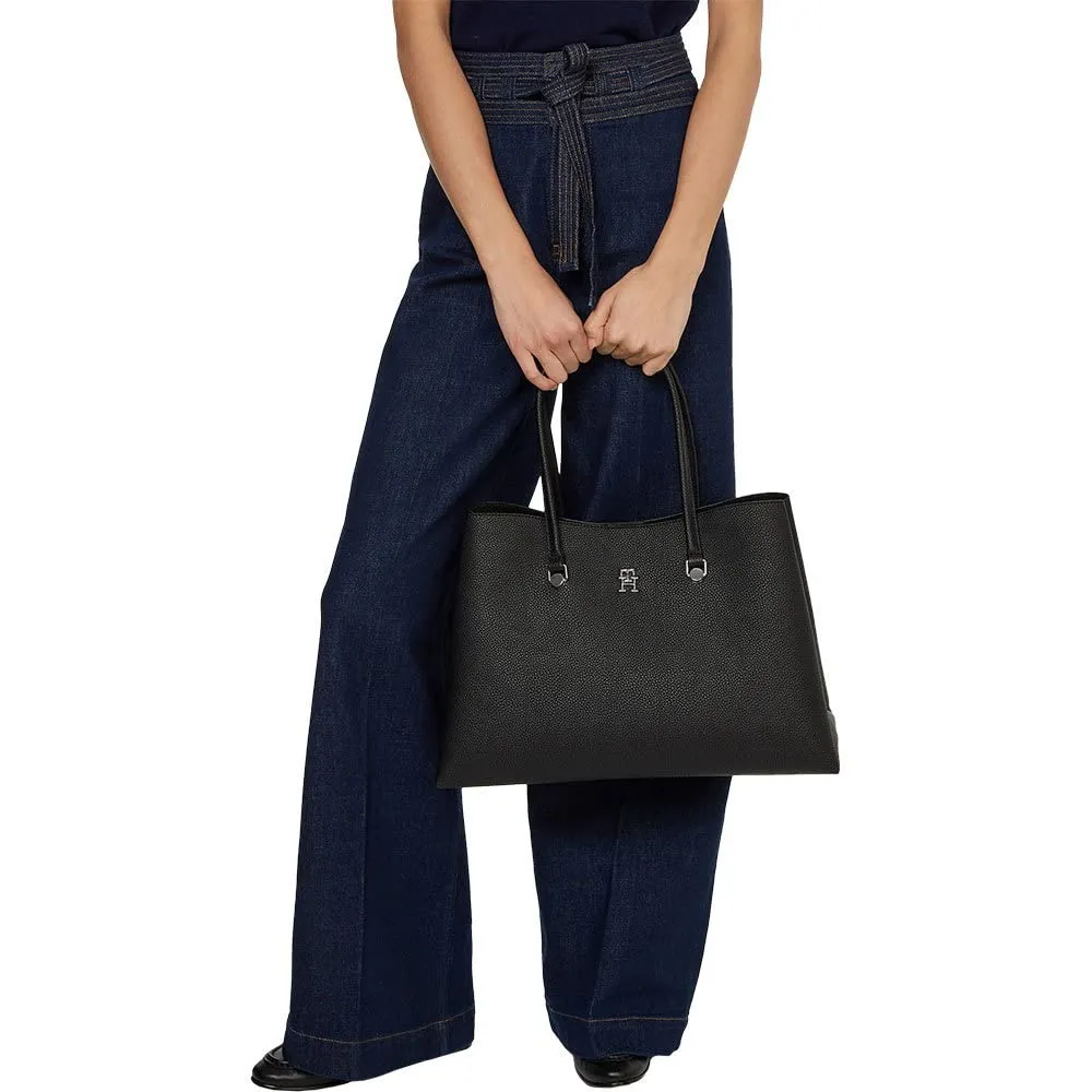Tommy Hilfiger TH Emblem borsa lavoro donna pelle