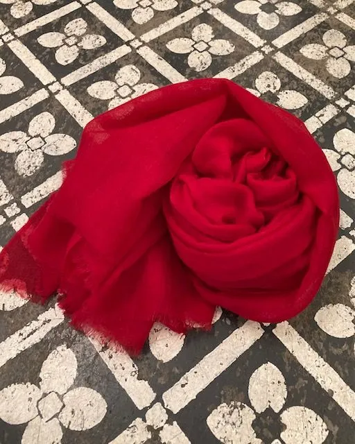 LOL Roma pashmina sciarpa cashmere rosso