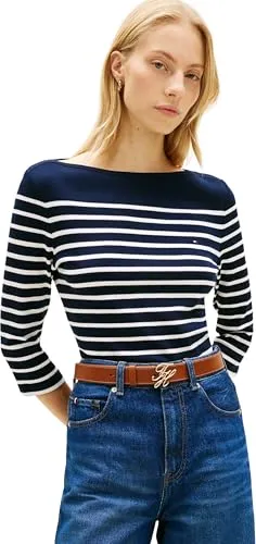 Tommy Hilfiger New Cody Slim maglia donna L a righe