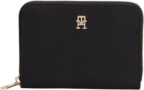 Tommy Hilfiger Icon Portafoglio Donna Nylon Nero con Zip
