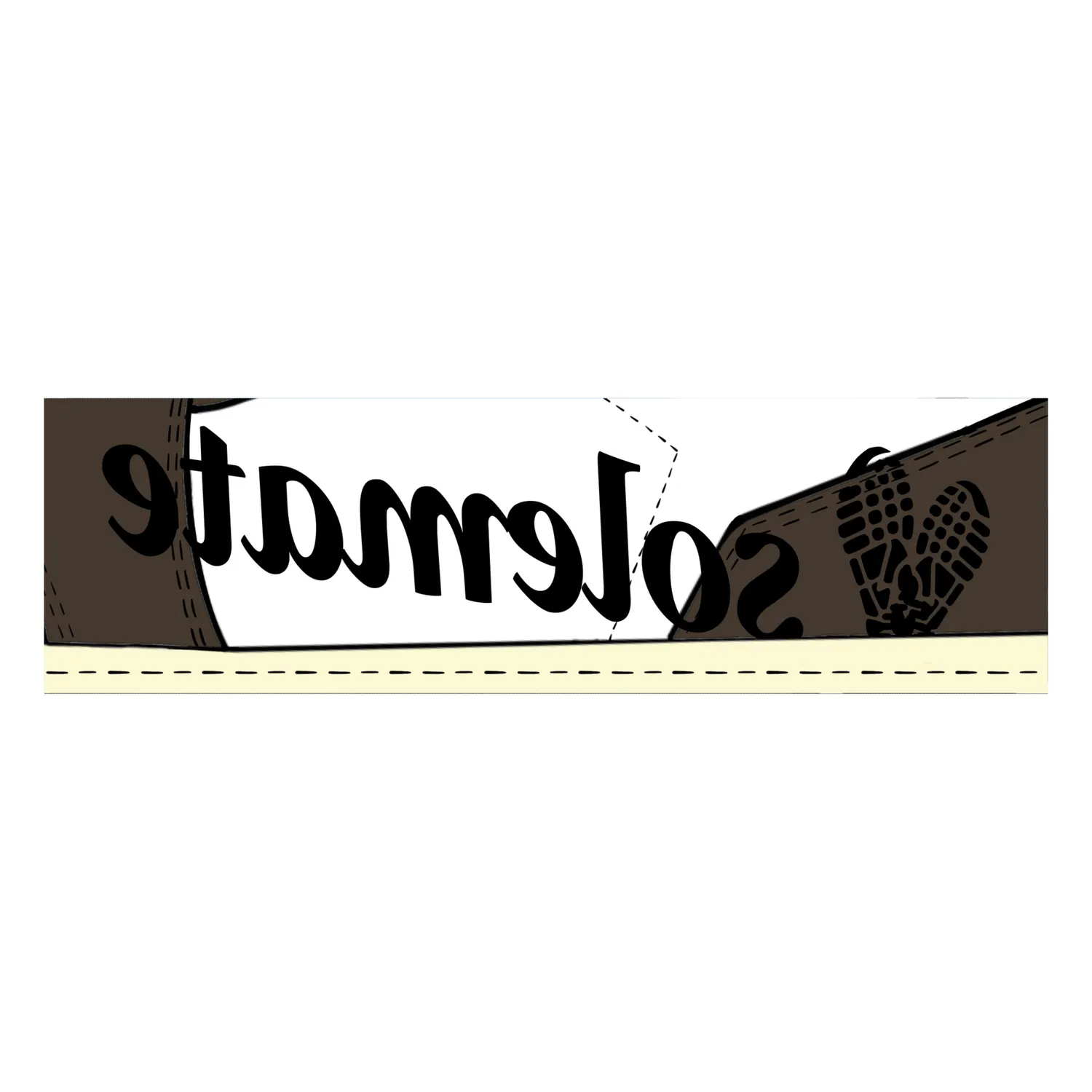 Solemate Dark Mocha High Box Logo t-shirt bianca cotone