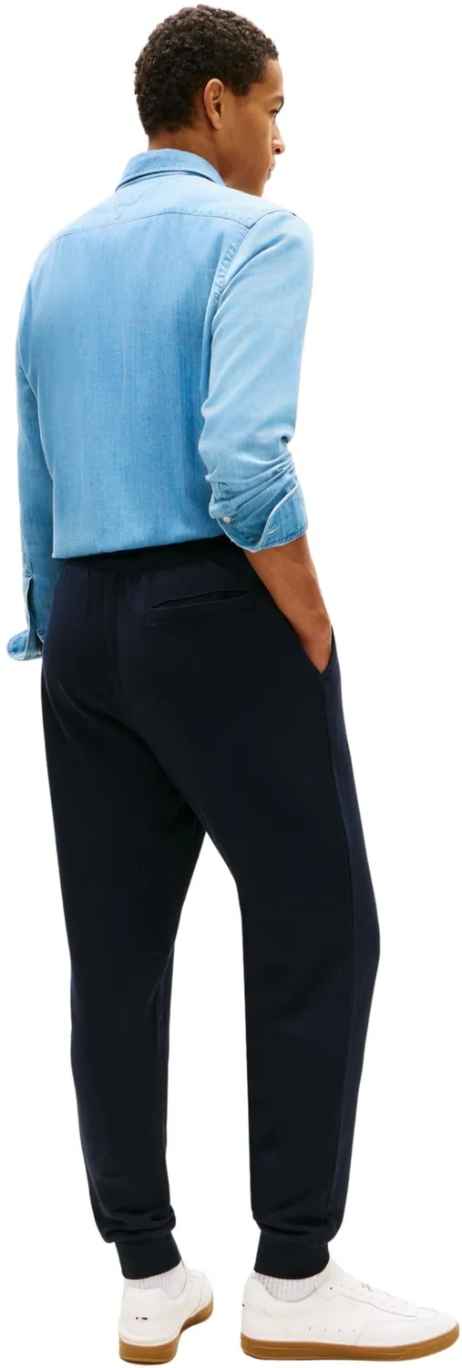 Tommy Hilfiger pantaloni tuta uomo neri felpati