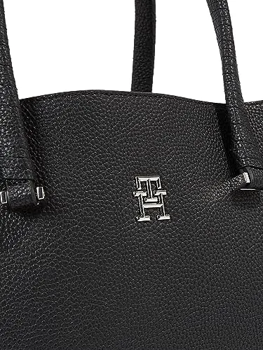 Tommy Hilfiger Emblem Satchel borsa donna nera