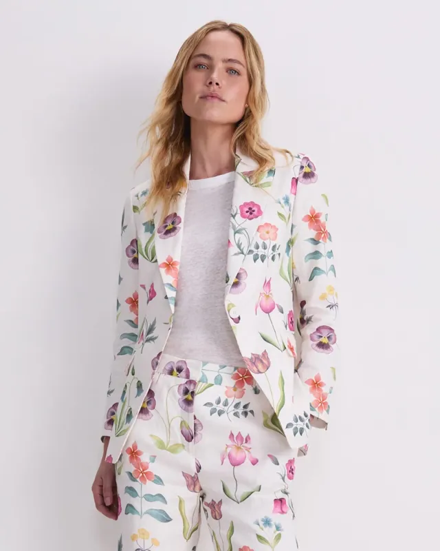 Sportscraft Floral Majesty Liberty blazer lino donna