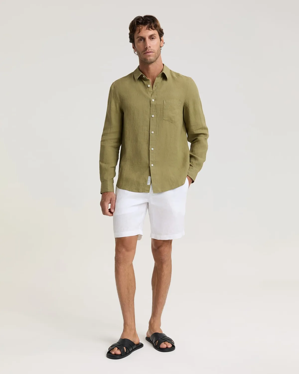 Sportscraft Linen camicia lino maniche lunghe