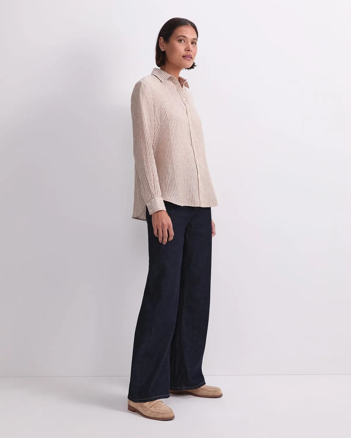 Sportscraft Dahlia Stripe Linen camicia lino a righe