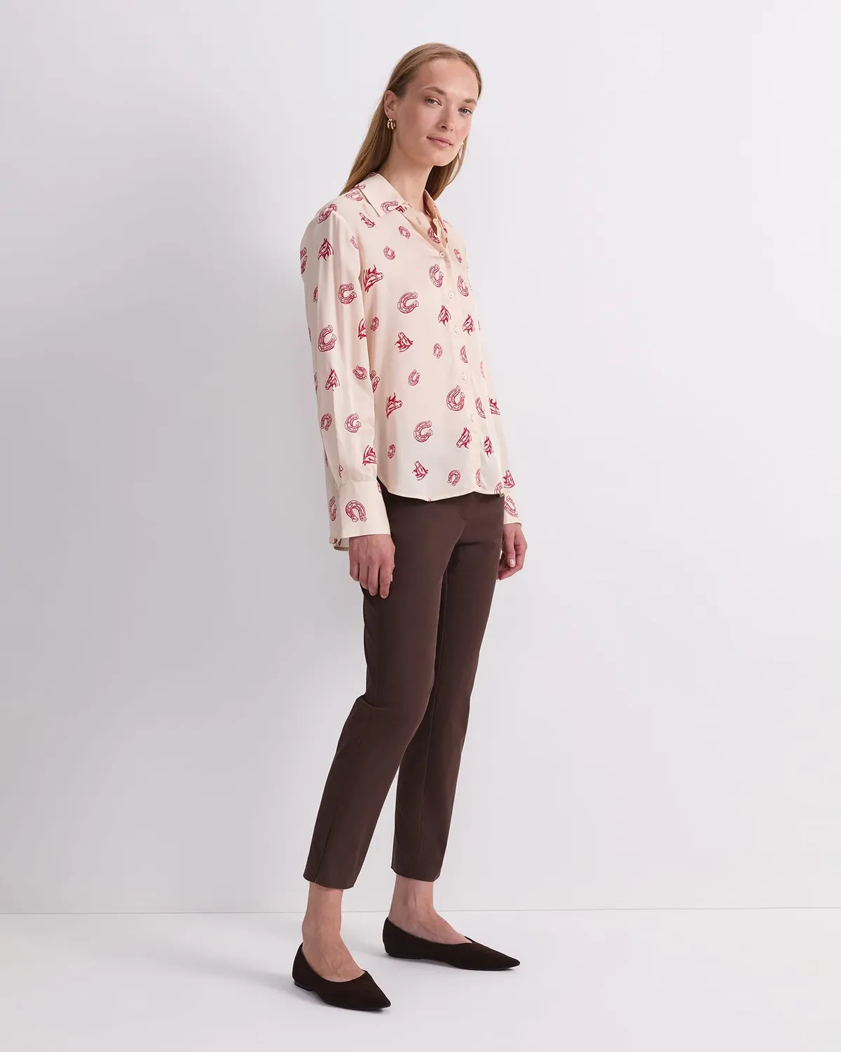 Sportscraft Horse Print camicia viscosa fantasia