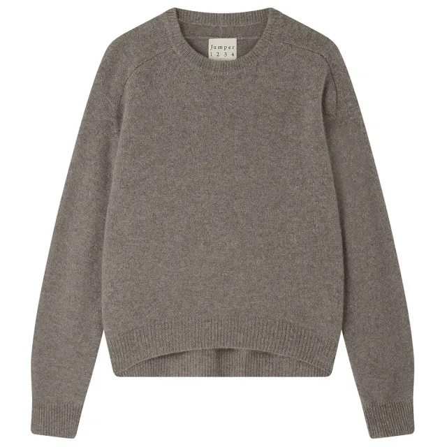 Jumper 1234 Cashmere Oversize Crew maglione marrone cashmere