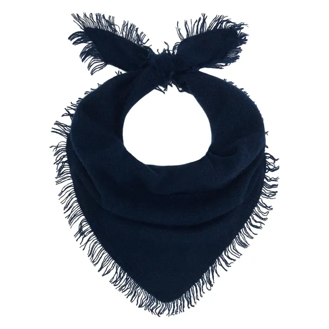 JUMPER 1234 Cashmere Distressed Triangle Scarf sciarpa navy
