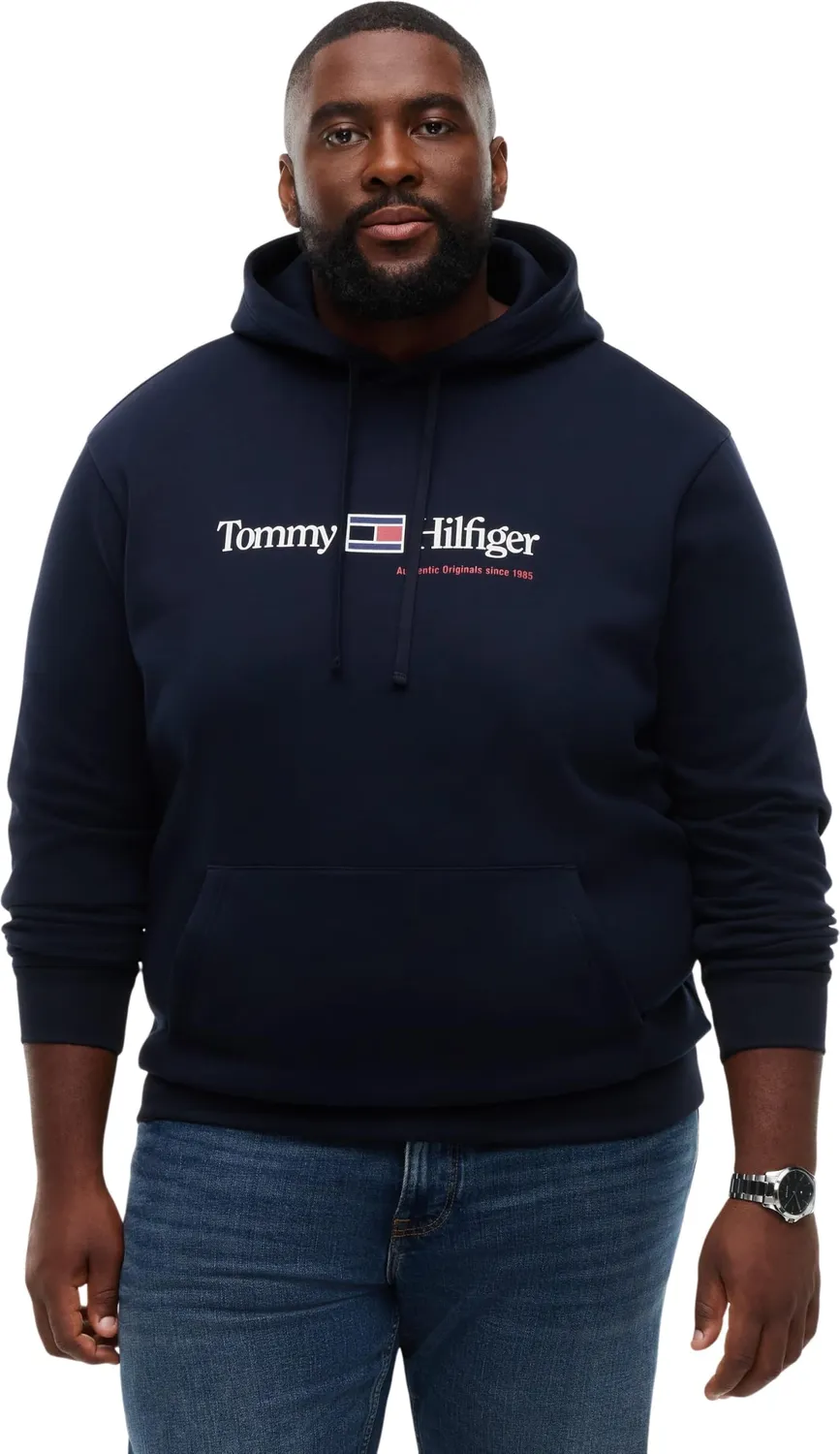 Tommy Hilfiger RWB MW0MW45703 felpa uomo XXL nera con cappuccio