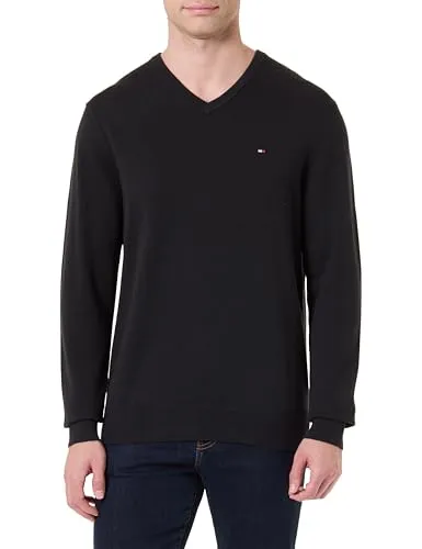 Tommy Hilfiger Essential Cotton V Neck maglione XXL nero