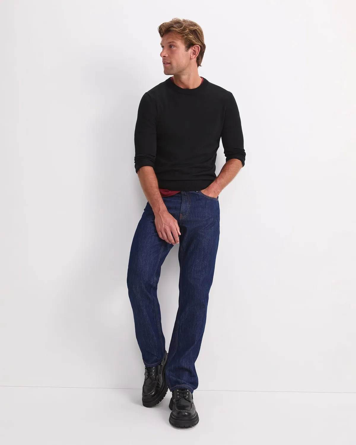 Sportscraft Merino Crew Neck maglione uomo lana merino