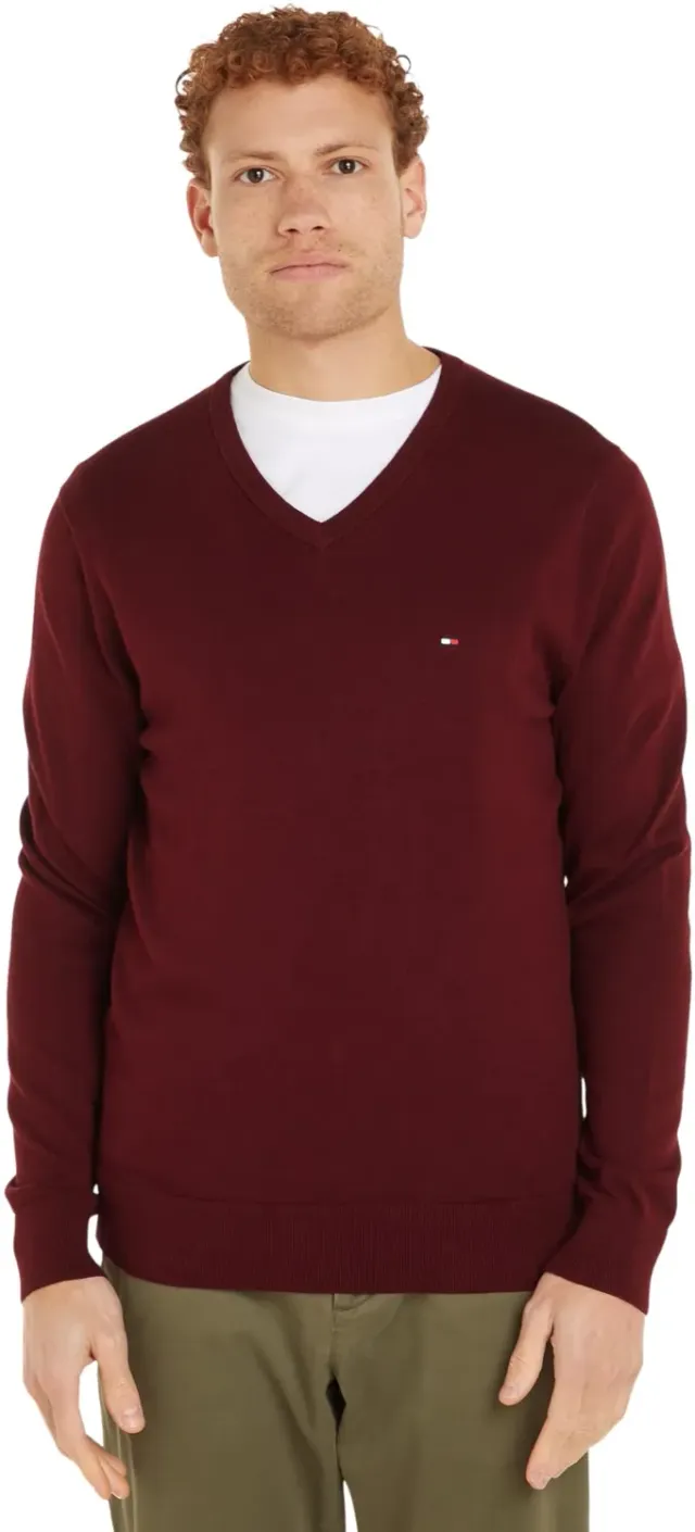 Tommy Hilfiger Essential Cotton pullover uomo scollo a V