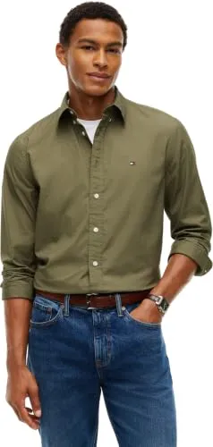 Tommy Hilfiger Flex Popeline MW0MW37550 camicia uomo L verde