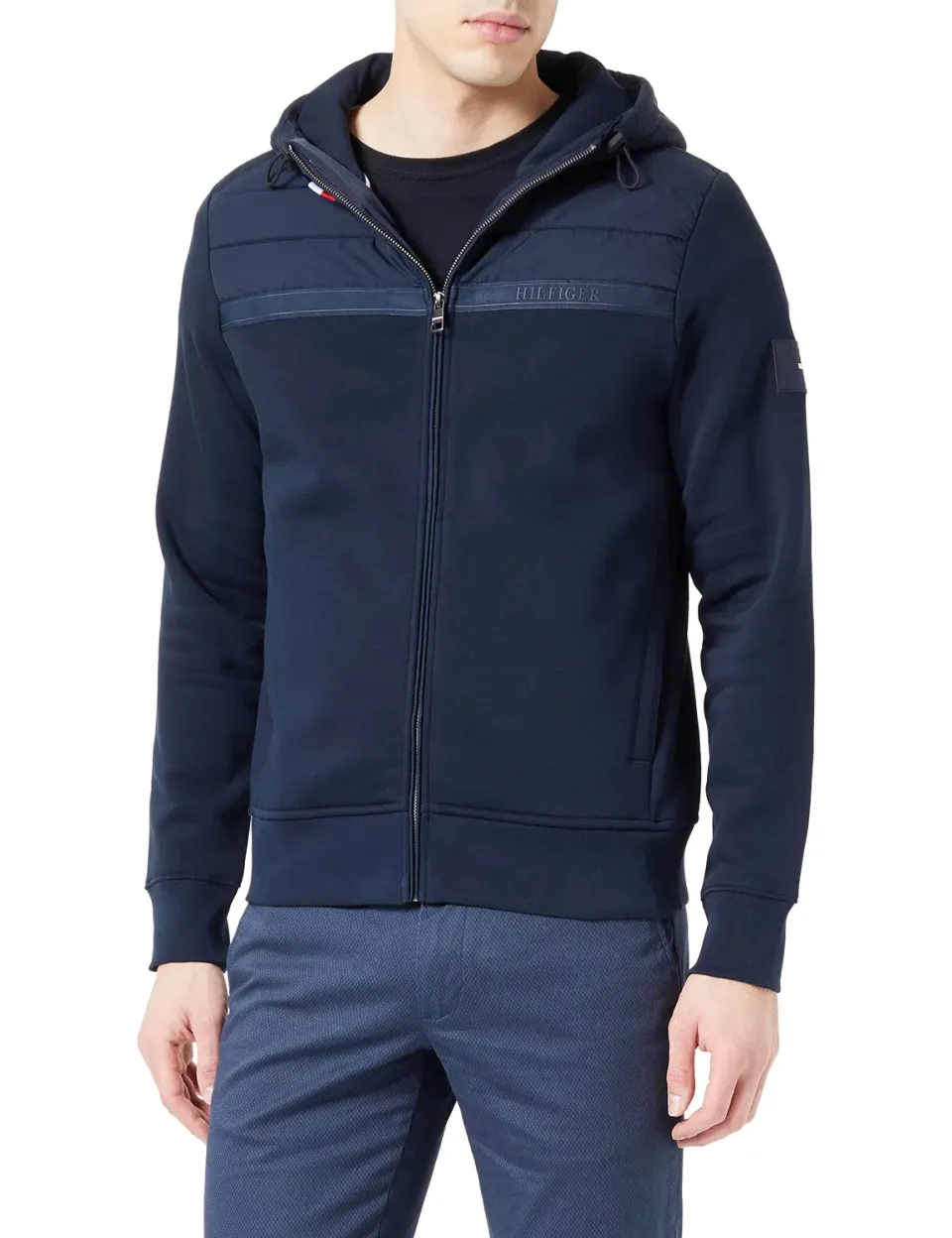 Tommy Hilfiger Mix Media MW0MW29305 hoody zip uomo