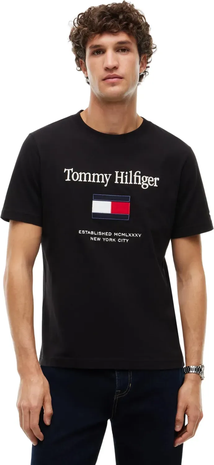 Tommy Hilfiger Flag MW0MW42736 maglietta uomo M ricamo