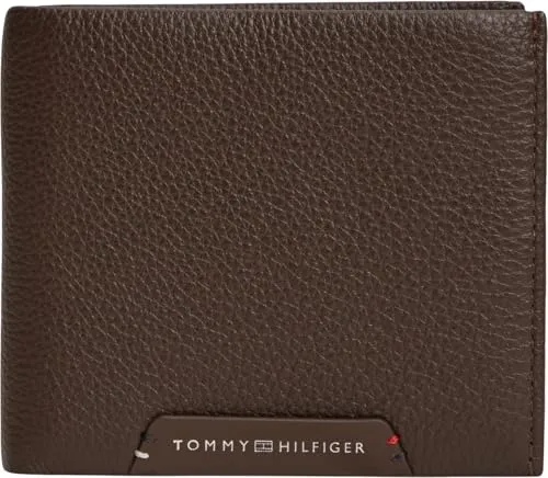 Tommy Hilfiger AM0AM14780 portafoglio uomo marrone patta