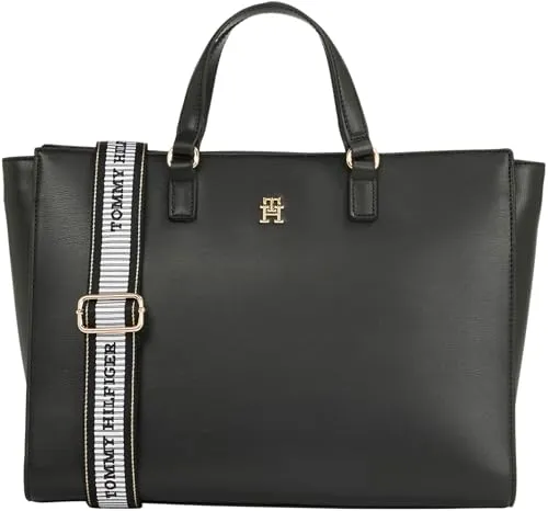 Tommy Hilfiger Fresh Satchel Grande borsa a mano nera
