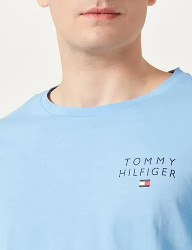 Tommy Hilfiger Cotone Maglietta Maniche Lunghe Uomo 100% Cotone