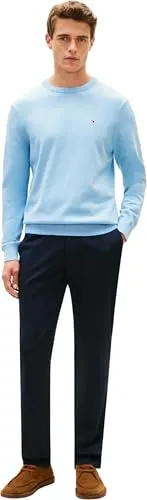 Tommy Hilfiger Essential Cotton pullover girocollo blu L