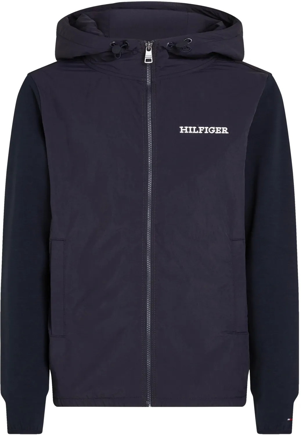 Tommy Hilfiger Mix Zip Thru felpa zip cappuccio S