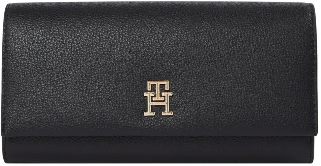 Tommy Hilfiger Legacy Flap portafoglio donna nero chiusura busta