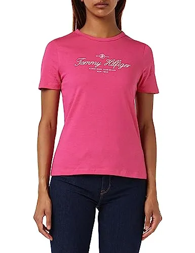 Tommy Hilfiger t-shirt donna scollo rotondo maniche corte cotone