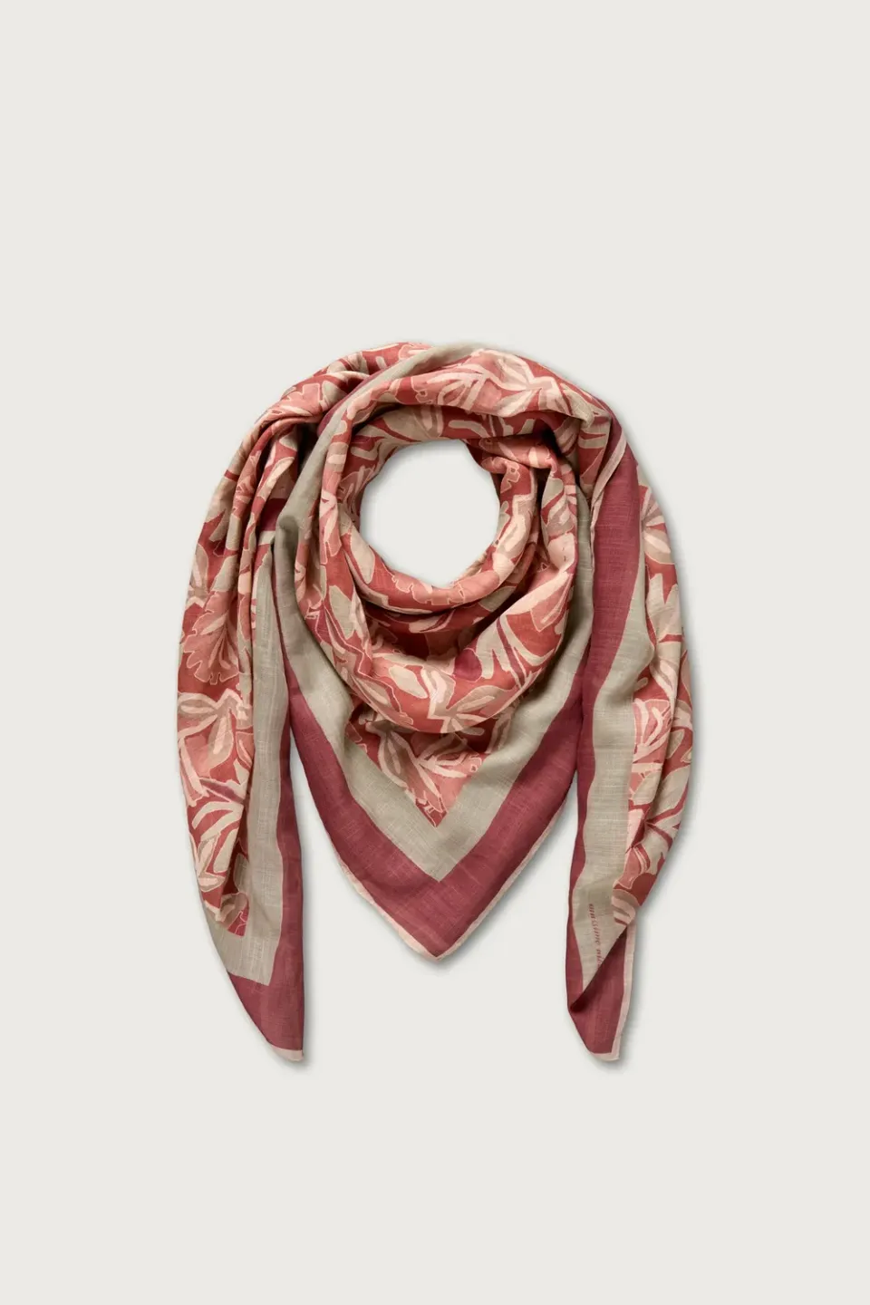 Massimo Alba STOLE stola cotone lino rosso
